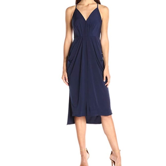 bcbg crossover midi dress